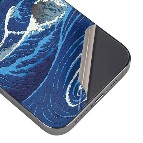View of the Naruto whirlpools at Awa by Hiroshige iPhone 16 Pro Skin